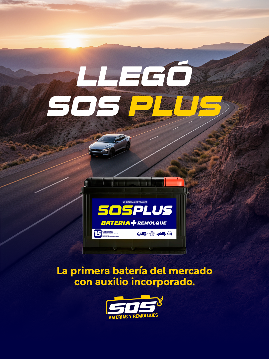 Llegó SOS Plus: la batería con remolque y asistencia incluida